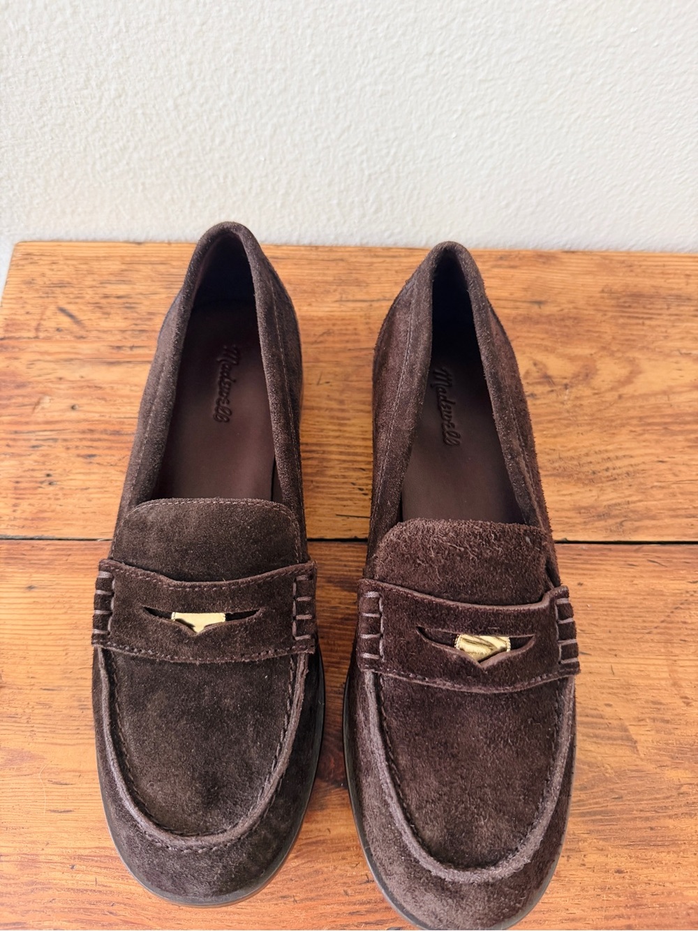 Madewell Suede Grayson Penny Loafers - Dark Carob Brown - Picture 12 of 13